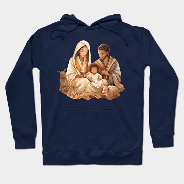 Watercolor Nativity Scene Hoodie by nomanians